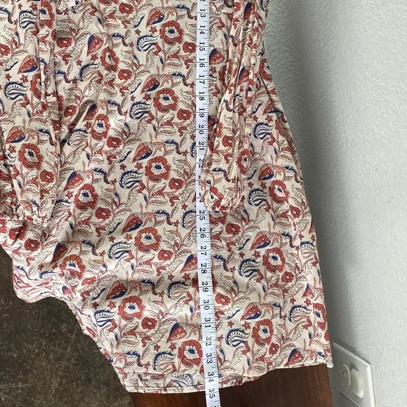 Banana Republic Dress Bohemian Floral Peasant Sleeves, V Neck, Pullover easy - Picture 7 of 8